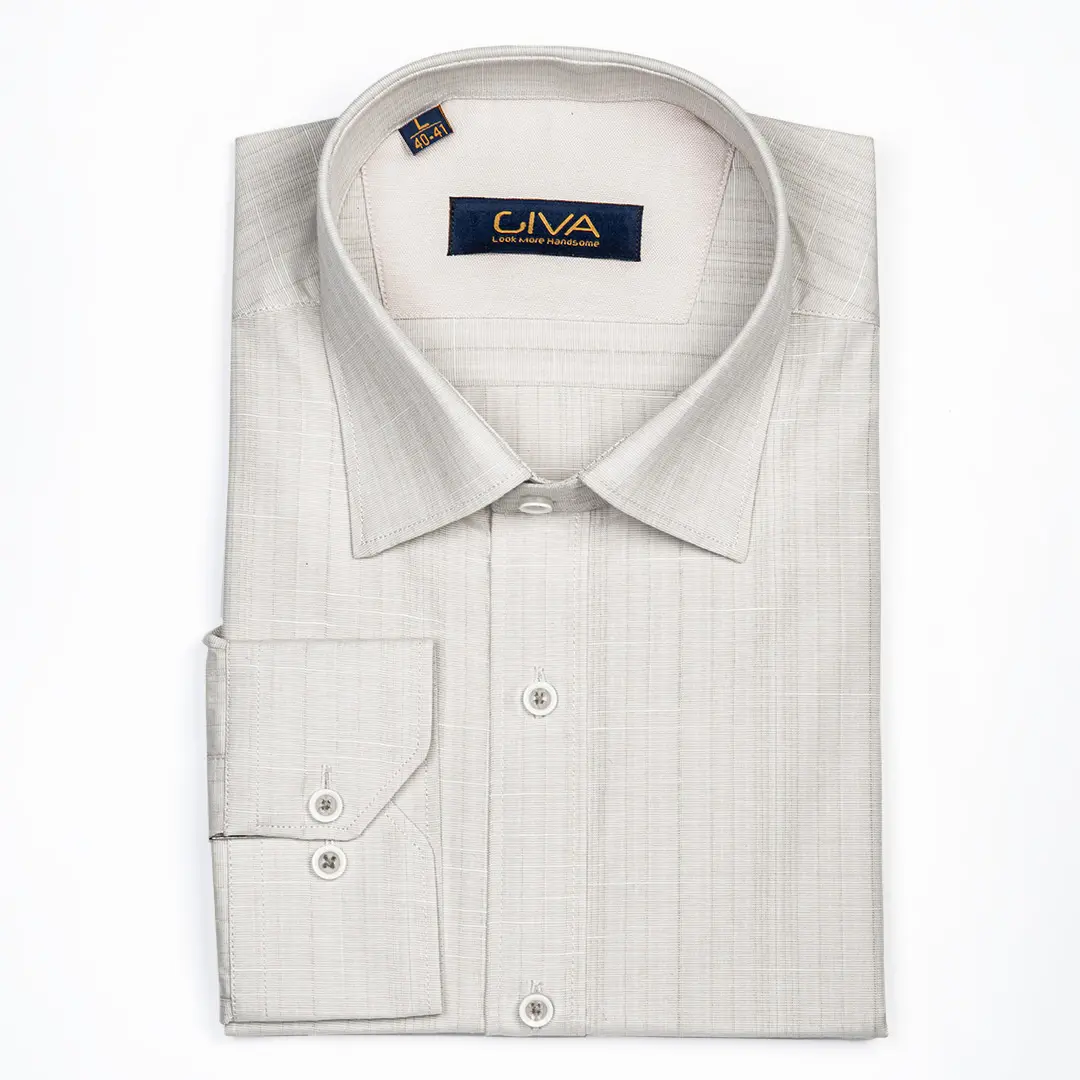 پیراهن طرح دار مردانه یقه کراواتی - Thumbnail 4